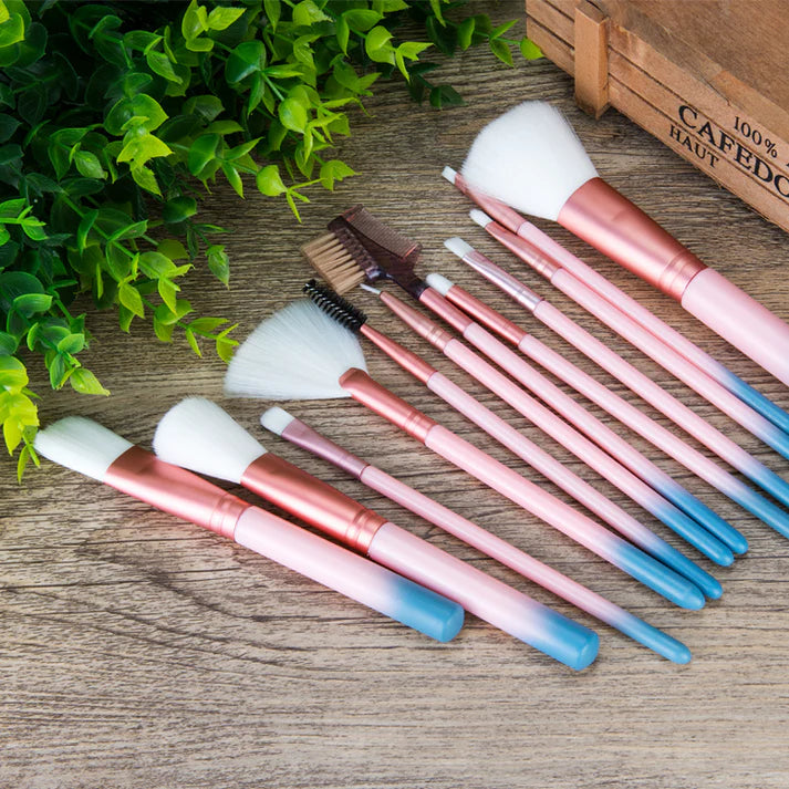 12 makeup brushes, 12 makeup brushes